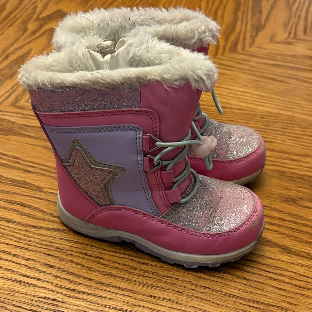 Wonder Nation Pink and Lavender Snow Boots